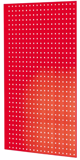 Lochplatten-Seitenblende, 90 x 1250 x 800 mm (H x T), RAL 3000 feuerrot von Schulte Lagertechnik aus der Kategorie Stecksystem
