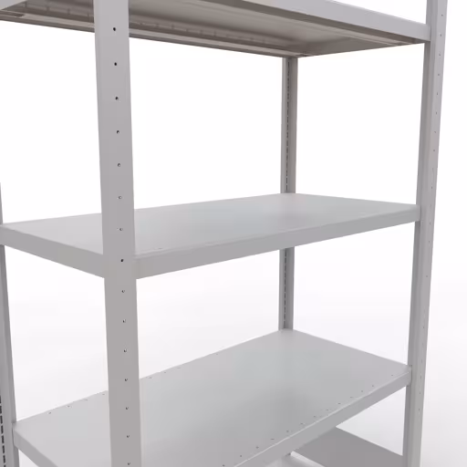 Abbildung Nr 12 des Artikels Grundregal, Fachbodenregal Stecksystem MULTIplus330, 2000 x 1000 x 500 mm (HxBxT), 5 Fachböden, Längenriegel, RAL 7035 lichtgrau aus der Produktgruppe Stecksystem von der Marke Schulte Lagertechnik