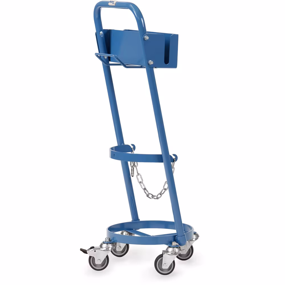 Stahlflaschenroller 51161geschweißte Stahlkonstruktion, pulverbeschichtet blau RAL 5007 aus der Kategorie Roller mit der Artikelnummer 51161