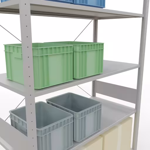 Andere Ansicht des Artikels Stecksystem Grundregal 3000x1300x600 mm, Typ 150 kg, lichtgrau Andere Ansicht des Artikels Stecksystem Grundregal 3000x1300x600 mm, Typ 150 kg, lichtgrau aus der Kategorie Stecksystem