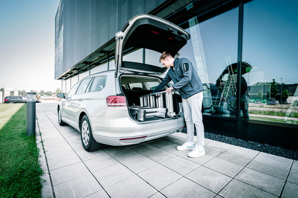 Munk Stufen-Stehleiter-Set beidseitig begehbar steckbar inkl. Einsteckteil