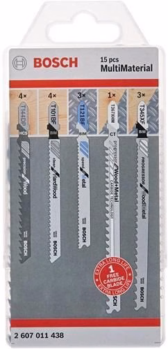 Primary Image 2218125 Stichsägeblatt-Set JSB Multi-Material 15-teilig Multi-Material BOSCH