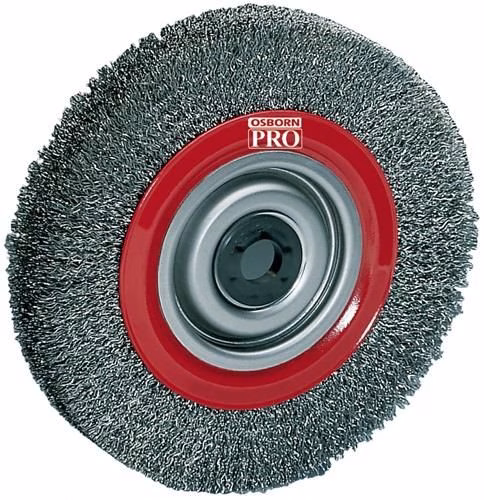 Brosse ronde en fil d'acier ondulé, multi-rangées, OSBORN, de la catégorie des brosses à godet et des brosses rondes, référence 4148210100