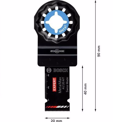 Tauchsägeblatt AIZ 20 AIT Breite 20 mm Eintauchtiefe 40 mm 1 Stück Starlock 2608900012 BOSCH