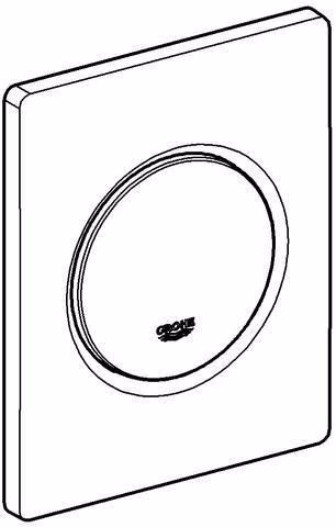 Technische Zeichnung 3982135 GROHE Urinal-Betätigung Nova Cosmopolitan 38804 Flow Management System manuelle Betätigung alpinweiß