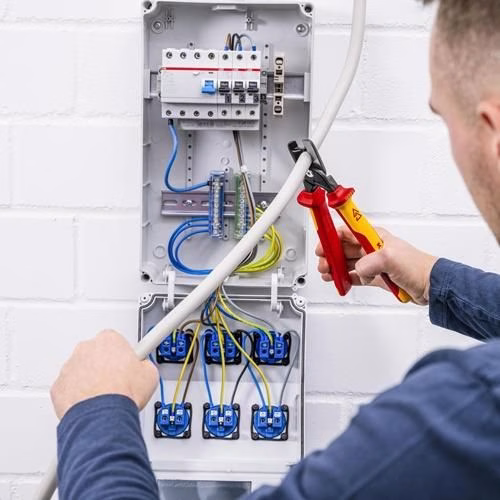 Kabelschere StepCut XL Länge 225 mm Kopf brüniert Kunststoff-Überzug KNIPEX