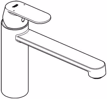 GROHE Einhand-Spültischbatterie Eurosmart C 30193 mittelhoher Auslauf chrom