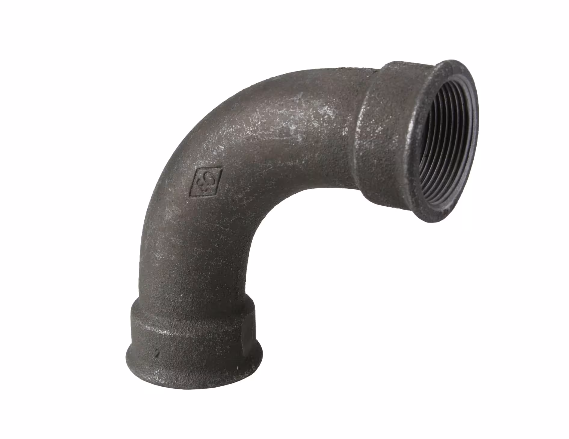 Gomito n. 2 interno/interno a 90 gradi 1/2" in ghisa malleabile, nero dalla categoria raccordi in ghisa malleabile con GTIN 8435049301658 Gomito per ghisa malleabile ATUSA n. 2 (lungo) I/I del marchio Atusa della categoria raccordi per ghisa malleabile