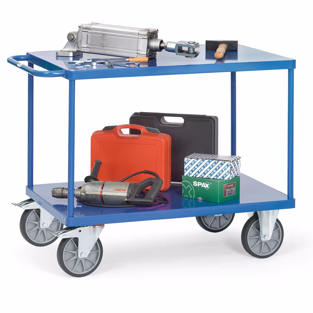 Tischwagen 2400B - Stahlblech-Plattformen bündig Breite 500 mm, Länge 850 mm von Fetra mit der Artikelnr. 2400B