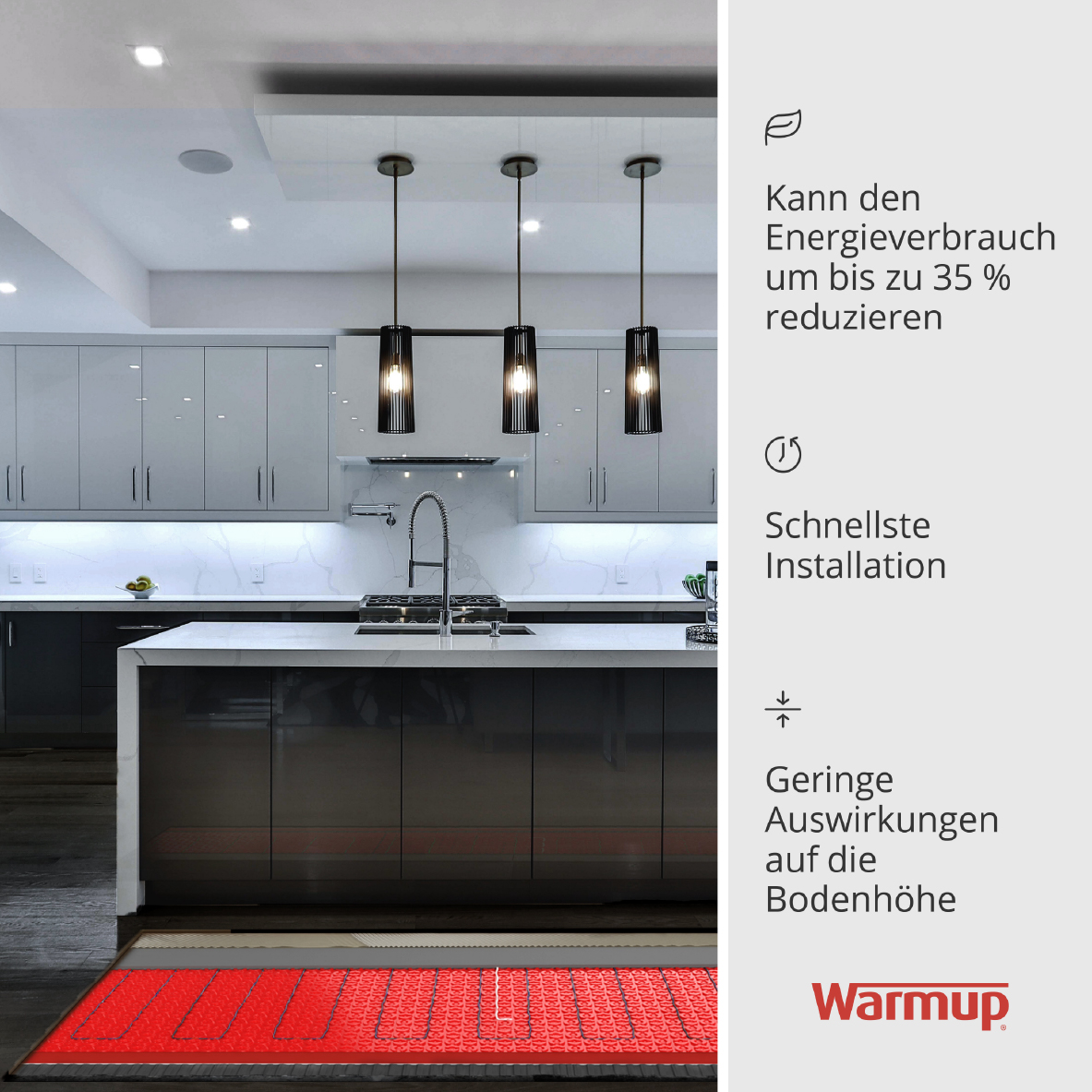 Ohne Text 3820047 Warmup DCM-PRO Heizleiter, 150 Watt, 1m², Länge 10.9m