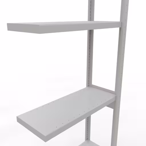 Abbildung Nr 9 des Artikels Anbauregal, Fachbodenregal Stecksystem MULTIplus250, 3000 x 750 x 300 mm (HxBxT), 7 Fachböden, Längenriegel, RAL 7035 lichtgrau aus der Produktgruppe Stecksystem von der Marke Schulte Lagertechnik