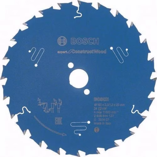Kreissägeblatt Außendurchmesser 165 mm Zähne 24 WZ Bohrung 20 mm Schnittbreite 2 mm HM BOSCH von der Marke Bosch Kreissägeblatt Expert for Construct Wood BOSCH aus der Kategorie Kreissägeblatt mit der Teilenummer 8000342207