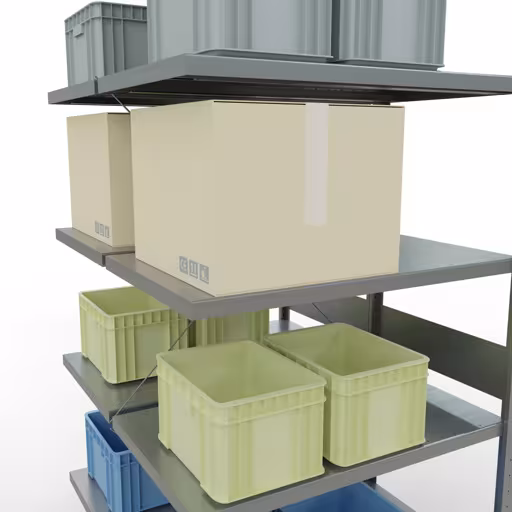 Anbauregal, Doppelregal, Fachbodenregal Stecksystem MULTIplus250, 3000 x 1000 x (2x600) mm (HxBxT), 2x7 Fachböden, Kreuzstrebe, verzinkt aus der Kategorie Doppelregale mit der GTIN 4058255035410 Anbauregal, Doppelregal, Fachbodenregal Stecksystem MULTIplus250, 3000 x 1000 x (2x600) mm (HxBxT), 2x7 Fachböden, Kreuzstrebe, verzinkt von der Marke Schulte Lagertechnik aus der Produktreihe Fachbodenregale