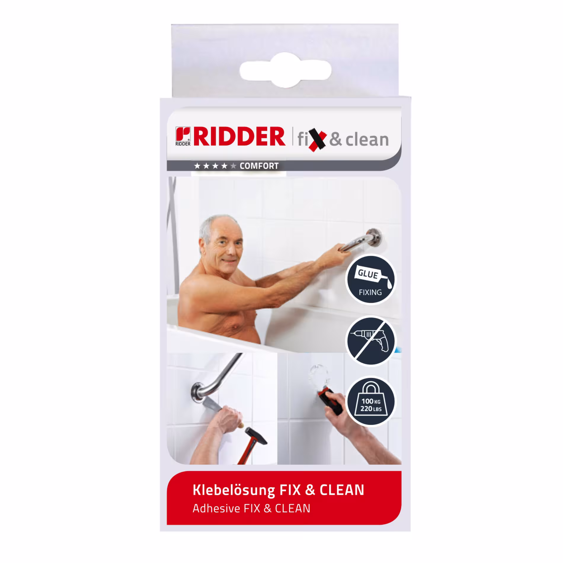 Montagekleber Fix & Clean, weiß von der Marke Ridder Montagekleber Fix & Clean, weiß aus der Kategorie Haltegriffe mit der Artikelnummer A2000000