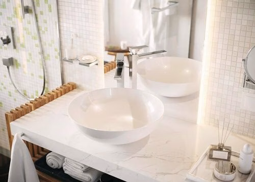 Schlauchanschluss FIXFIT SQUARE chrom mit Rückflussverhinderer HANSGROHE