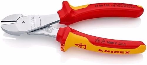 Kraftseitenschneider Länge 180mm VDE Form 0 Mehrkomponenten-Hüllen KNIPEX