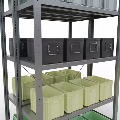 Grundregal, Doppelregal, Fachbodenregal Stecksystem MULTIplus250, 2000 x 1000 x (2x400) mm (HxBxT), 2x5 Fachböden, Kreuzstrebe, verzinkt aus der Kategorie Doppelregale mit der GTIN 4004514286079 Grundregal, Doppelregal, Fachbodenregal Stecksystem MULTIplus250, 2000 x 1000 x (2x400) mm (HxBxT), 2x5 Fachböden, Kreuzstrebe, verzinkt von der Marke Schulte Lagertechnik aus der Produktreihe Fachbodenregale