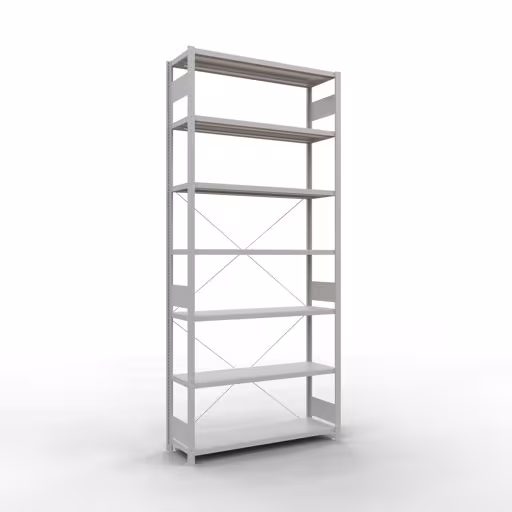 Stecksystem Grundregal 3000x1300x400 mm, Typ 250 kg, lichtgrau von der Marke Schulte Lagertechnik Stecksystem Grundregal 3000x1300x400 mm, Typ 250 kg, lichtgrau aus der Kategorie Grundregal mit der Artikelnummer 32842-130