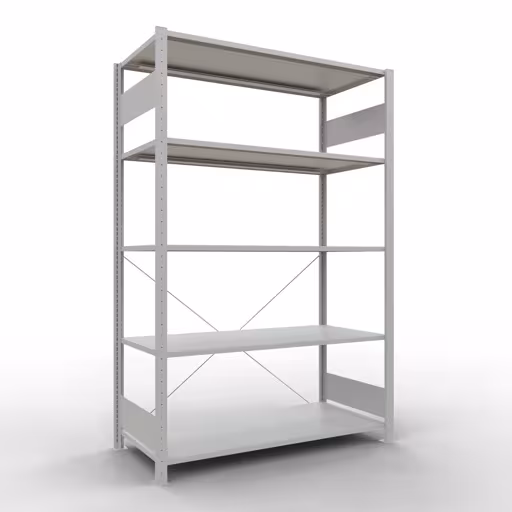 Stecksystem Grundregal 2000x1300x600 mm, Typ 150 kg, lichtgrau von der Marke Schulte Lagertechnik Stecksystem Grundregal 2000x1300x600 mm, Typ 150 kg, lichtgrau aus der Kategorie Grundregal mit der Artikelnummer 32660-130