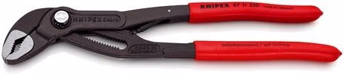 Primary Image 2209373 Wasserpumpenzange Cobra®…matic Länge 250mm Spannweite 46mm poliert Kunststoff-Überzug KNIPEX