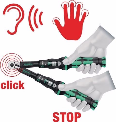 Drehmomentschlüssel Click-Torque A 5 1/4 Zoll 2,5-25 Nm WERA