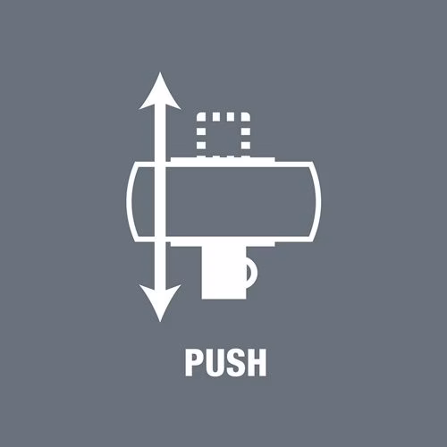 Durchsteckknarre Zyklop Metal push 1/2 ″ 38 Zähne Länge 281 mm mit unverlierbarem Durchsteckvierkant WERA