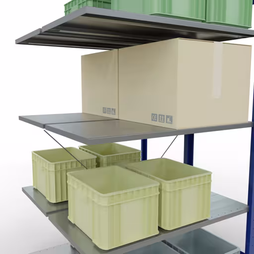 Anbauregal, Doppelregal, Fachbodenregal Stecksystem MULTIplus150, 2000 x 1000 x (2x500) mm (HxBxT), 2x5 Fachböden, Kreuzstrebe, RAL 5010 enzianblau aus der Kategorie Doppelregale mit der GTIN 4004514293800 Anbauregal, Doppelregal, Fachbodenregal Stecksystem MULTIplus150, 2000 x 1000 x (2x500) mm (HxBxT), 2x5 Fachböden, Kreuzstrebe, RAL 5010 enzianblau von der Marke Schulte Lagertechnik aus der Produktreihe Fachbodenregale