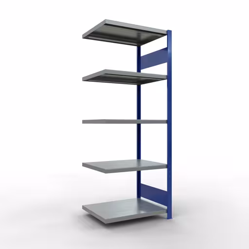 Abbildung Nr 15 des Artikels Anbauregal, Fachbodenregal Stecksystem MULTIplus250, 2000 x 750 x 600 mm (HxBxT), 5 Fachböden, Längenriegel, RAL 5010 enzianblau/verzinkt/verzinkt aus der Produktgruppe Stecksystem von der Marke Schulte Lagertechnik