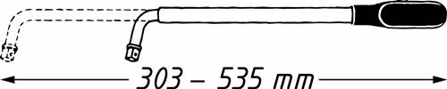 Radmutternschlüssel 722 12,5 mm(1/2 ″) Länge min. 303 mm Länge max. 535 mm HAZET