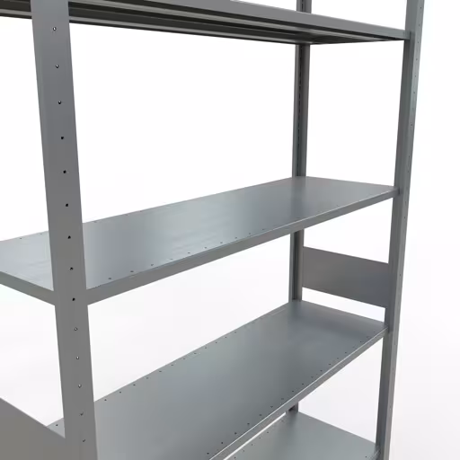 Produktbild Nr.6 des Artikels Grundregal, Fachbodenregal Stecksystem MULTIplus150, 3000 x 1300 x 400 mm (HxBxT), 7 Fachböden, Längenriegel, verzinkt aus der Produktreihe Stecksystem von der Marke Schulte Lagertechnik