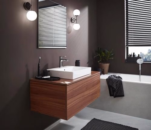Detailbild 4076666 Hansgrohe Einhebel-Waschtischmischer METRIS 110 Nennweite 15 ComfortZone 110 mit Zugstangen-Ablaufgarnitur G 1 1/4 Zoll chrom