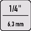 Piktogramm 4061422 Einsteckvierkant 7612-00 1/4 Zoll 9x12mm CV-Stahl GEDORE