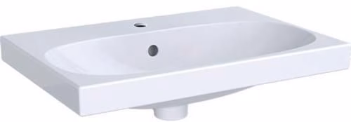 Lavabo Acanto 600 x 420 mm, avec trou de robinetterie, avec trop-plein, blanc alpin, GEBERIT, de la catégorie lavabos, référence 6000512682