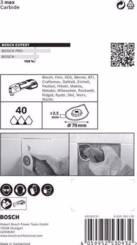 Segmentsägeblatt Expert AVZ70RT4 Ø 70 mm Mörtel Starlock 2608900041 BOSCH