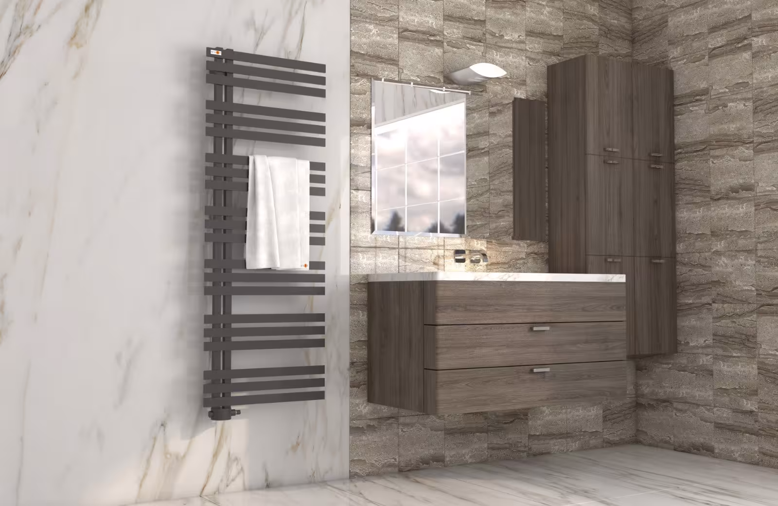 MERT Design Badheizkörper ELEN Typ Größe: 600x1600 mm aus der Kategorie Bad-Heizkörper mit der Artikelnr. 5-ELEN-60x160-SCH-M