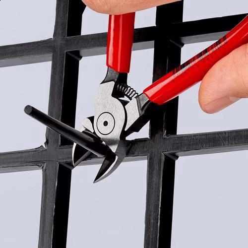 Detailbild 3997801 Seitenschneider für Kunststoffe Länge 140mm Kopf poliert gerade Kunststoff-Überzug KNIPEX