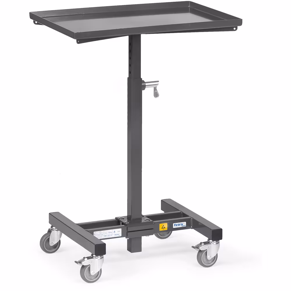 ESD-Materialständer 1890 Elektrisch leitfähige Ausführung. Für Kunststoffkästen, Stahlblechkästen, Drahtkörbe, höhenverstellbar und fahrbar von der Marke Fetra ESD-Materialständer 1890 Elektrisch leitfähige Ausführung. Für Kunststoffkästen, Stahlblechkästen, Drahtkörbe, höhenverstellbar und fahrbar aus der Kategorie ESD-Geräte mit der Artikelnummer 1890