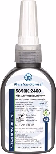 Schraubensicherung MD-5850K.2400 50 g mittelfest hochviskos blau NSF S6 Flasche MARSTON von der Marke Schraubensicherung MD-5850K.2400 50 g mittelfest hochviskos blau NSF S6 MARSTON aus der Kategorie Montagekleber mit der Teilenummer 4000352002