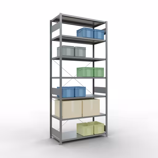 Stecksystem Grundregal 3000x1300x600 mm, Typ 250 kg, verzinkt aus der Kategorie Grundregal mit der GTIN 4004514217950 Stecksystem Grundregal 3000x1300x600 mm, Typ 250 kg, verzinkt von der Marke Schulte Lagertechnik aus der Produktreihe Stecksystem