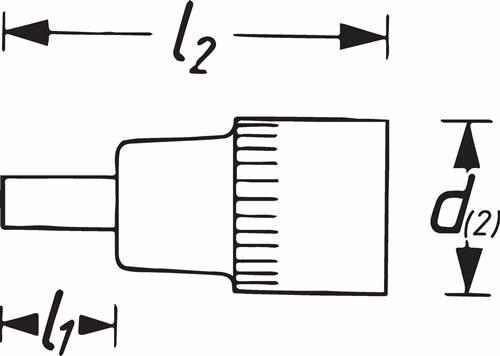 Detailbild 3989561 Steckschlüsseleinsatz 990-5 1/2 Zoll Innen-Vielzahn M5 Länge 52mm HAZET