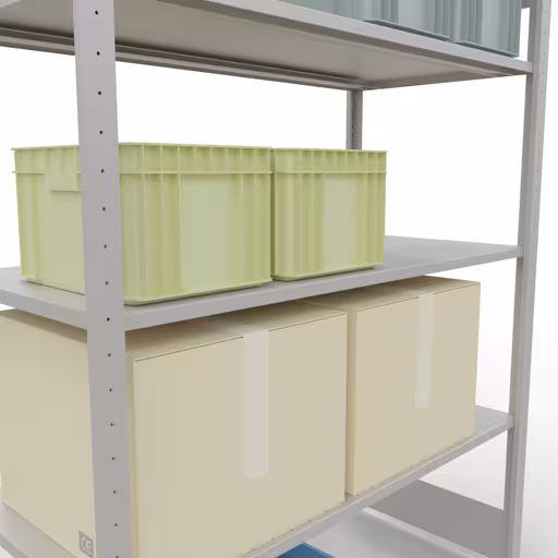 Produktbild Nr.12 des Artikels Stecksystem Grundregal 2000x1300x600 mm, Typ 150 kg, lichtgrau aus der Produktreihe Stecksystem von der Marke Schulte Lagertechnik