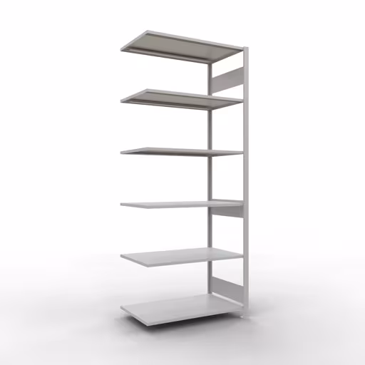 Anbauregal, Fachbodenregal Stecksystem MULTIplus150, 2500 x 1000 x 600 mm (HxBxT), 6 Fachböden, Längenriegel, RAL 7035 lichtgrau von der Marke Schulte Lagertechnik Anbauregal, Fachbodenregal Stecksystem MULTIplus150, 2500 x 1000 x 600 mm (HxBxT), 6 Fachböden, Längenriegel, RAL 7035 lichtgrau aus der Kategorie Anbauregal mit der Artikelnummer 32666-LR