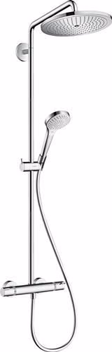 Hansgrohe Showerpipe CROMA SELECT 280 AIR 1 Strahlart Nennweite 15 chrom von der Marke Hansgrohe Showerpipe CROMA SELECT 280 AIR chrom mit Thermostat Hansgrohe aus der Kategorie Dusch-Set`s/-Systeme/-Zubehör mit der Teilenummer 6000645565