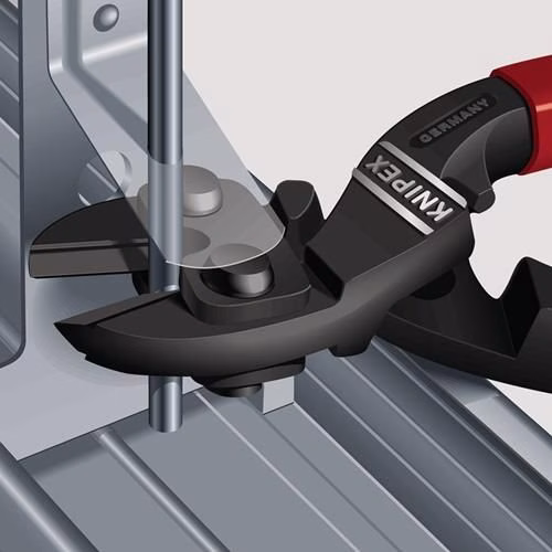Kompaktbolzenschneider CoBolt® Länge 160mm Kunststoff-Überzug gerade 3mm ohne Aussparung KNIPEX