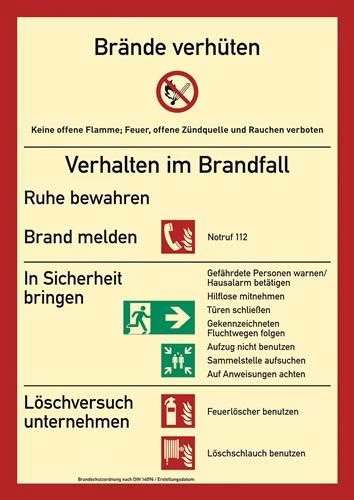 Brandschutzzeichen DIN EN ISO 7010 L210xB297 mm Brandschutzordnung aus der Kategorie Beschilderung, Schilder und Hinweiszeichen mit der Teilenummer 9000477605