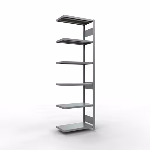 Anbauregal, Fachbodenregal Stecksystem MULTIplus250, 2500 x 750 x 400 mm (HxBxT), 6 Fachböden, Längenriegel, verzinkt von der Marke Schulte Lagertechnik Anbauregal, Fachbodenregal Stecksystem MULTIplus250, 2500 x 750 x 400 mm (HxBxT), 6 Fachböden, Längenriegel, verzinkt aus der Kategorie Anbauregal mit der Artikelnummer 12946-75-LR