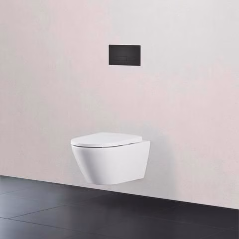 Duravit Wand-WC Set 540 mm D-Neo Weiß, Tiefspüler rimless, WC-Sitz mit Absenkautomatik, inklusive Durafix