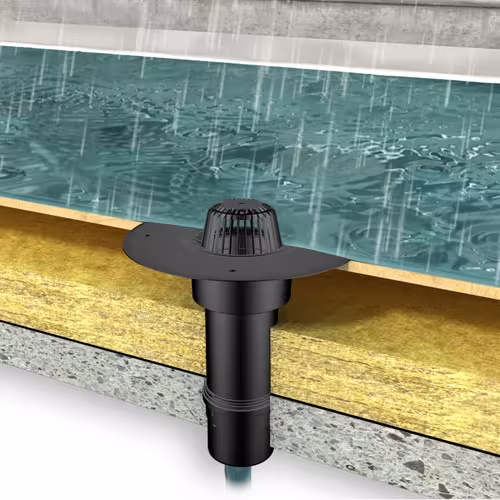 Flavent Pro Dachabläufe senkrecht DN 125 mit Universal Klemm- und Schweißflansch ø 490mm aus der Kategorie Dachdurchgänge isoliert mit der GTIN 4027822821589 Flavent Pro Dachabläufe senkrecht von der Marke Klöber aus der Kategorie Dachdurchgänge isoliert