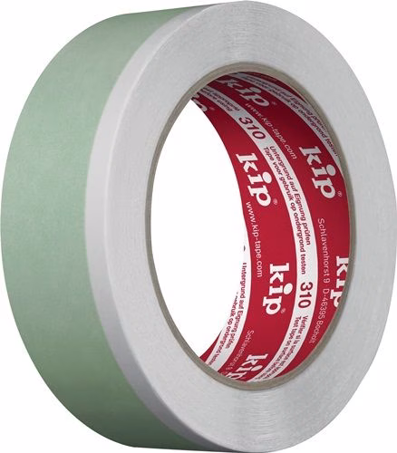 Nastro adesivo biadesivo Duoband 310, lunghezza 25 m, larghezza 25 mm, rotolo verde/bianco, marca KIP. Nastro adesivo biadesivo Duoband 310 verde/bianco in rotolo KIP della categoria nastri adesivi e sigillanti con codice articolo 4000353115