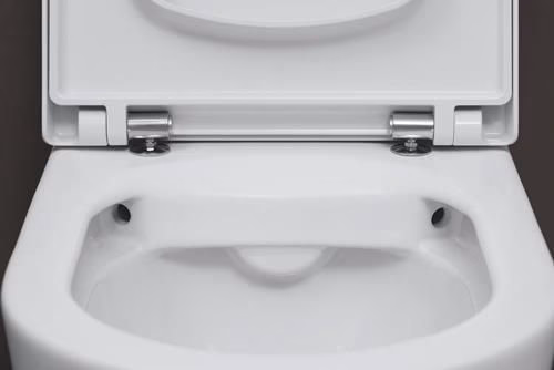 Duravit Wand-WC-Set ME by Starck, rimless, Durafix Tiefspüler, weiß, inklusive WC-Sitz mit Absenkautomatik